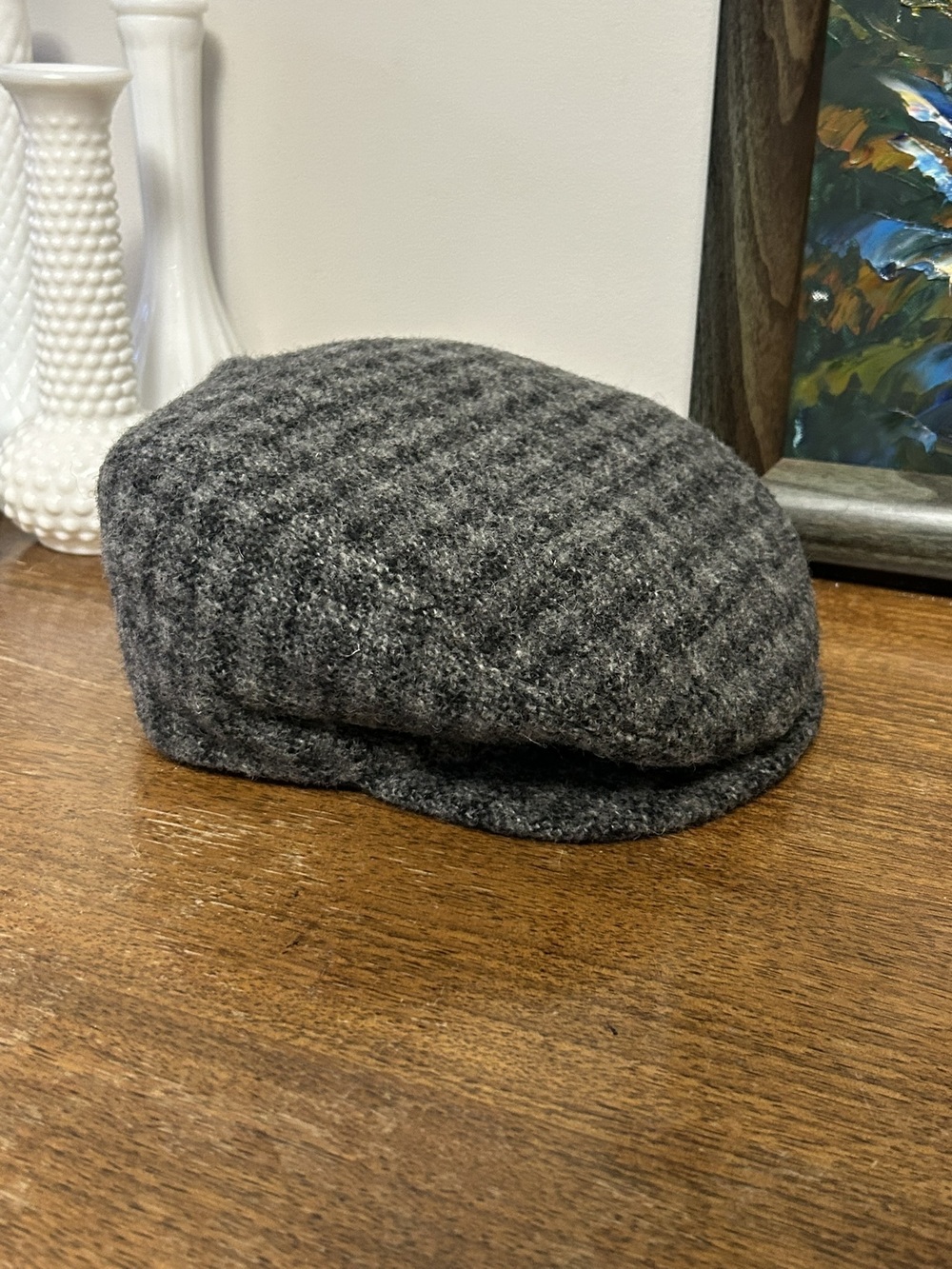 Crown Cap Signature 100% Wool Flat Cap Ivy Hat Made In Canada 7-7 1/8